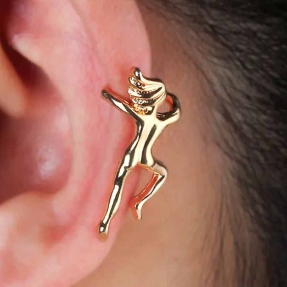 📢 4/$15 Gold Rock Climbing Woman Ear Cuff